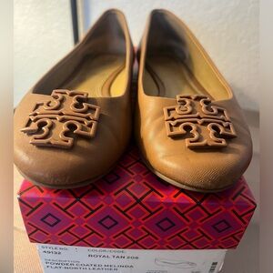 Tory Burch Royal Tan Melinda Flats Size 6.5